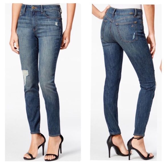 DL1961 Denim - DL1961 Farrow High Rise Instaslim Skinny Jeans Denim Distressed